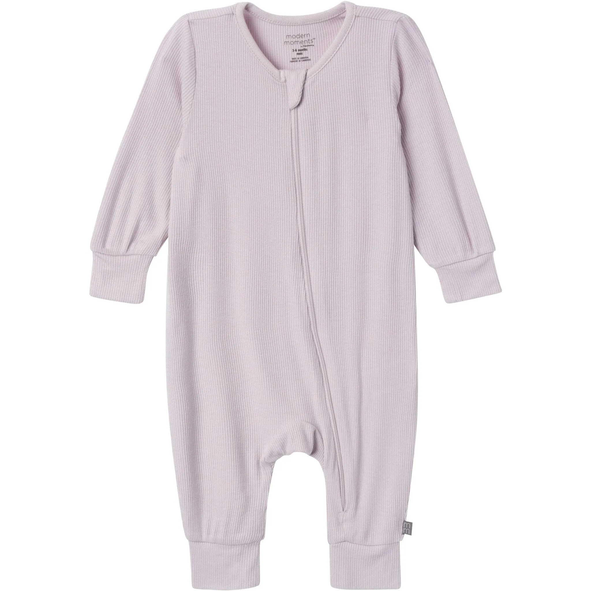 2-Pack Baby Girls Ivory Seashells Zip Front Rompers