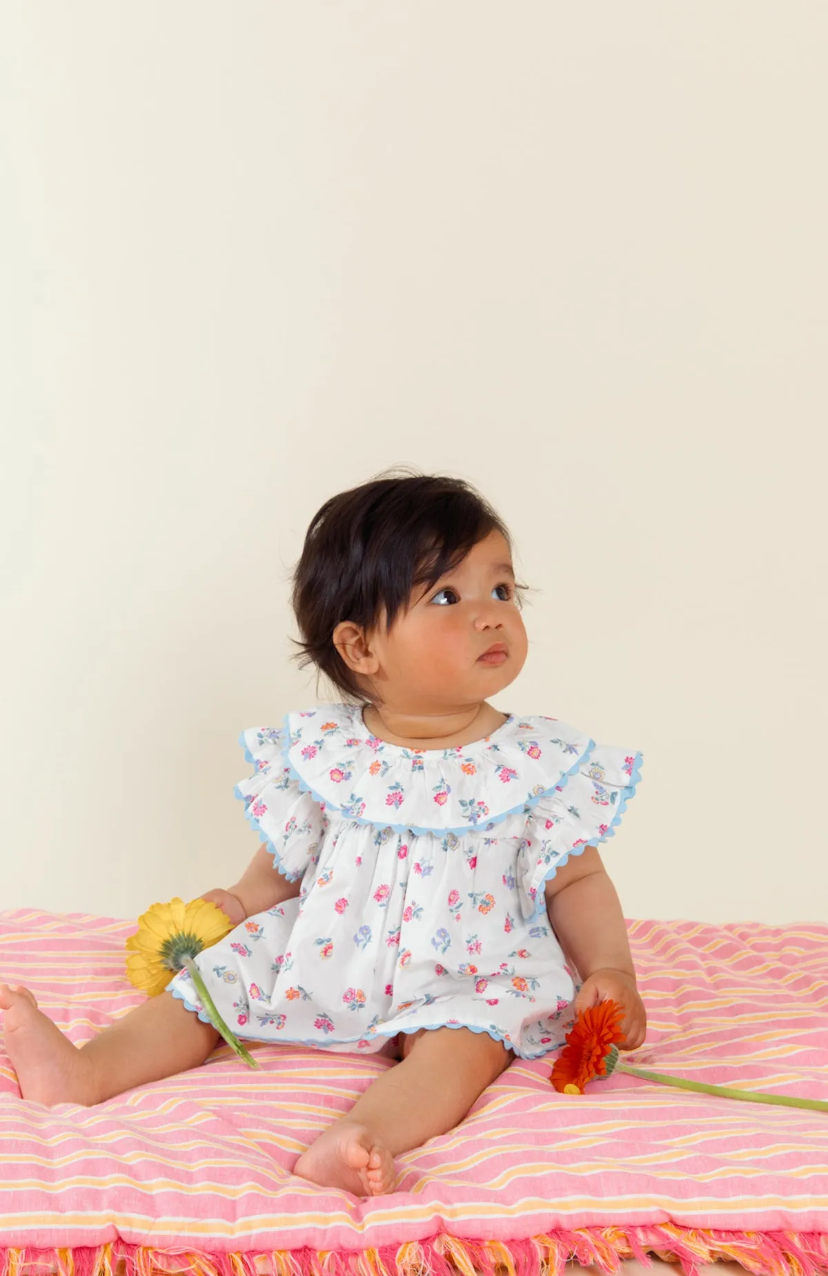 Anusha White Felicita Flower Romper