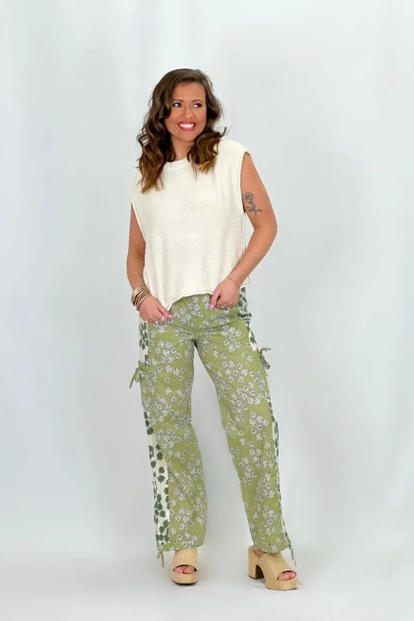 Avocado Color Block Pants