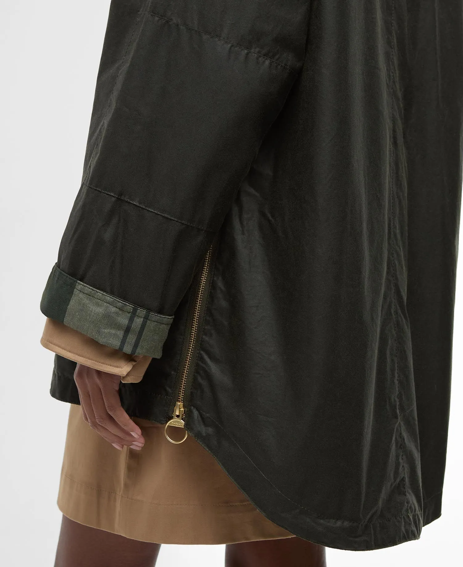 Barbour Green Raelynn wax coat - Olive