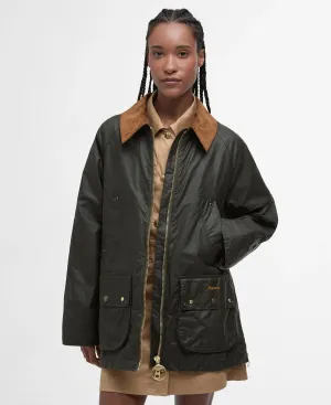 Barbour Green Raelynn wax coat - Olive