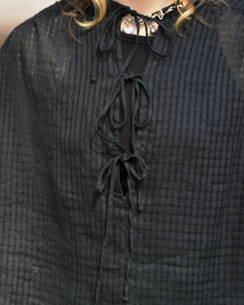 Barena Prisca Spiraglio Top in Nero