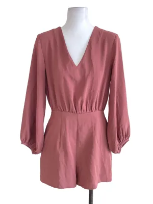 Bean Brown V Neck Romper LB
