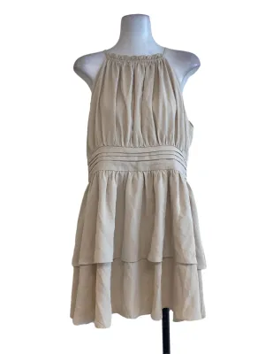 Beige Tiered Rompers