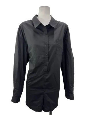 Black Button Down Romper