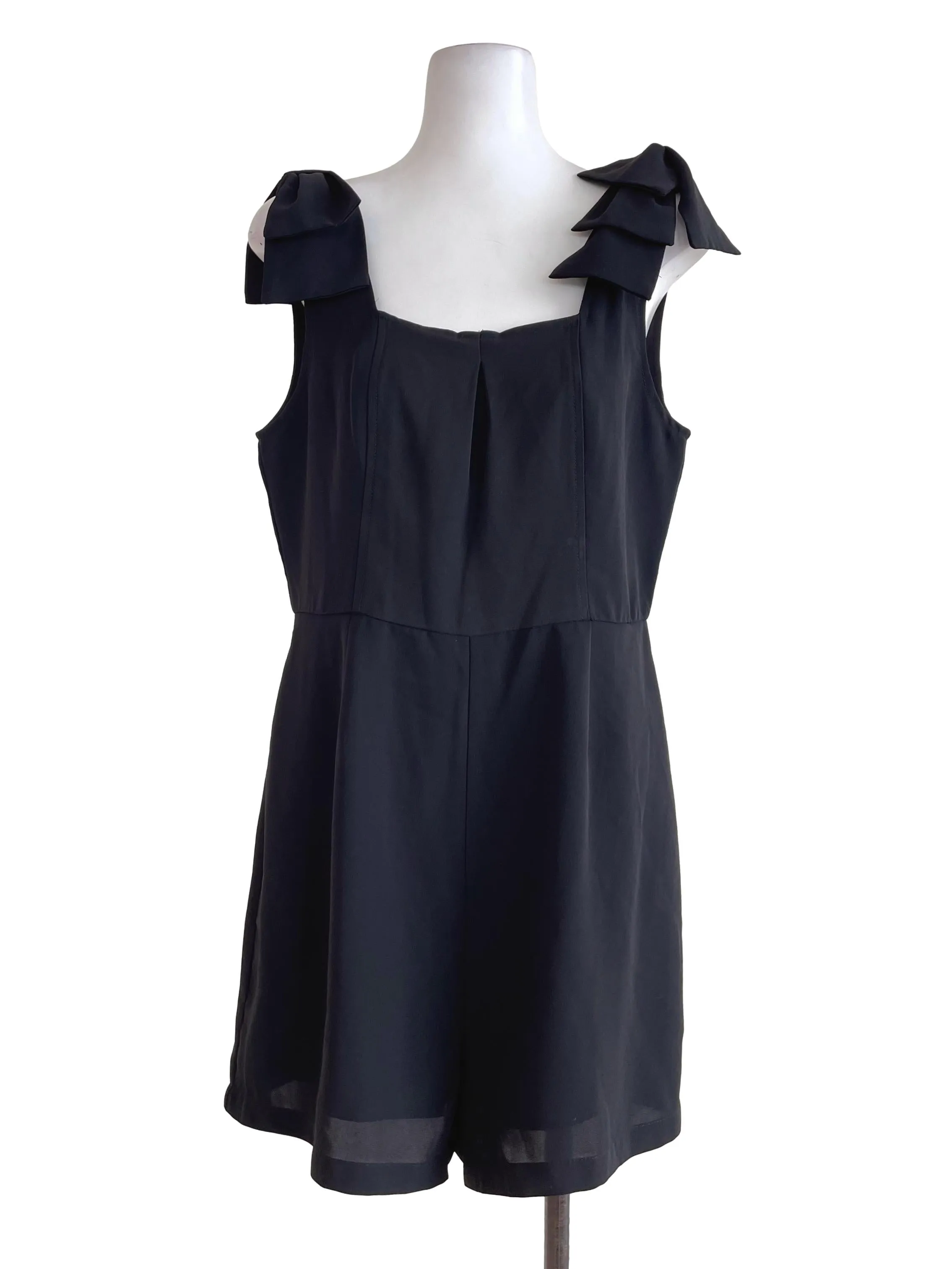Black Knot Strap Rompers