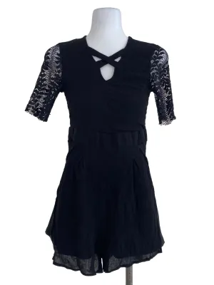 Black Laced Romper