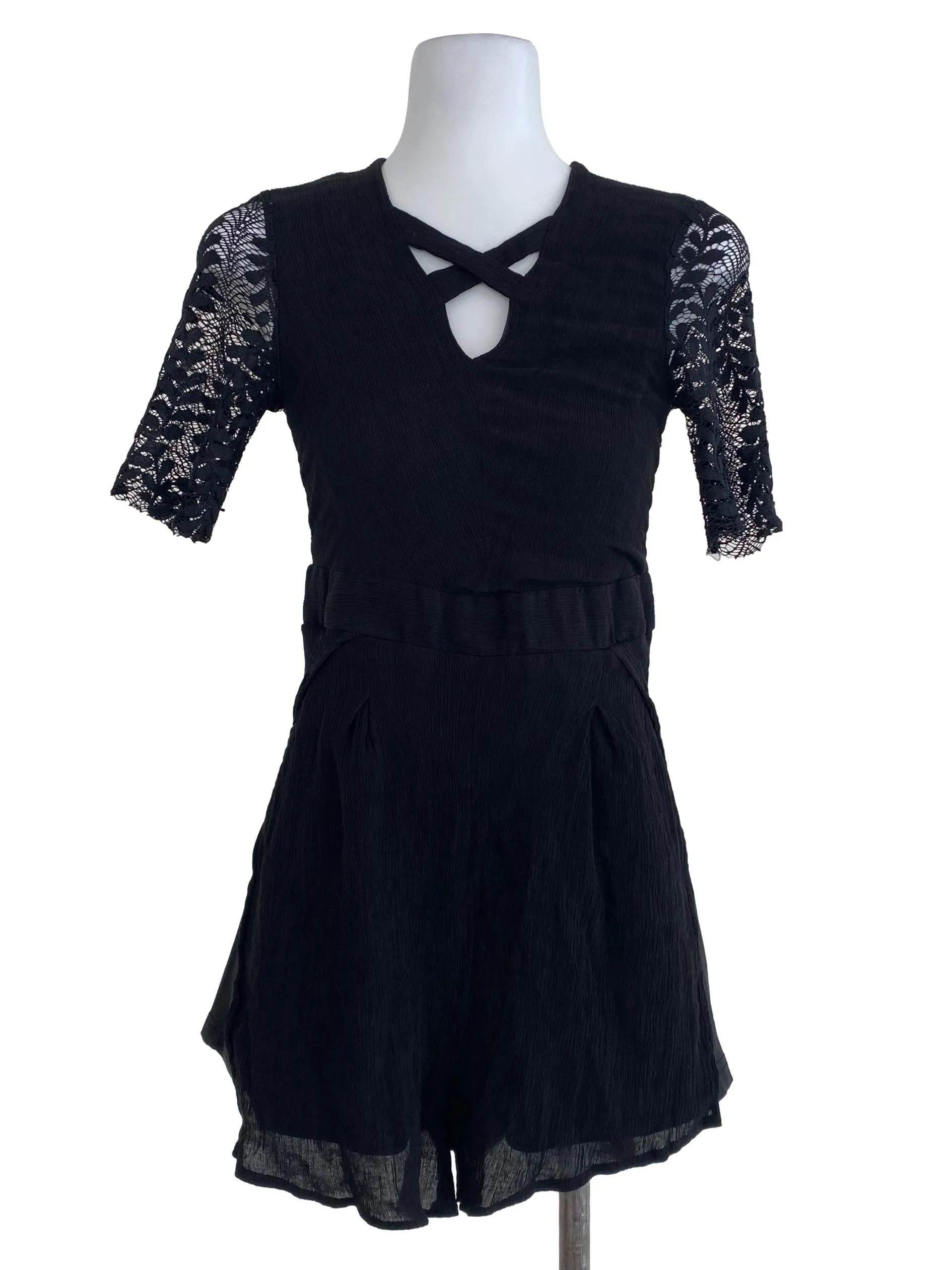 Black Laced Romper