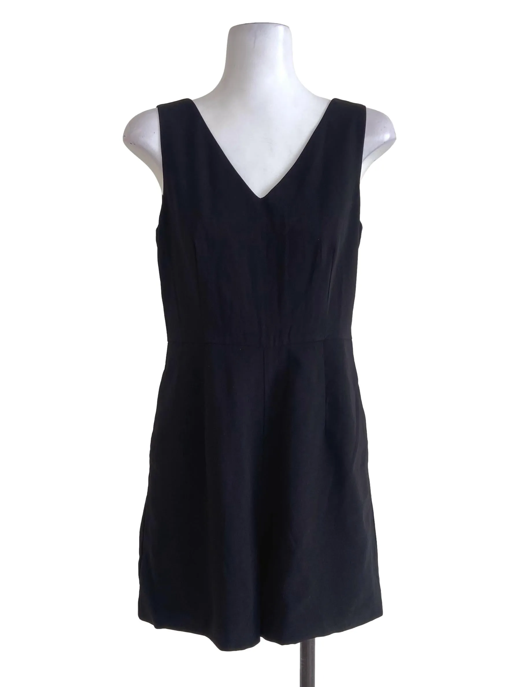 Black Plain Sleeveless Rompers