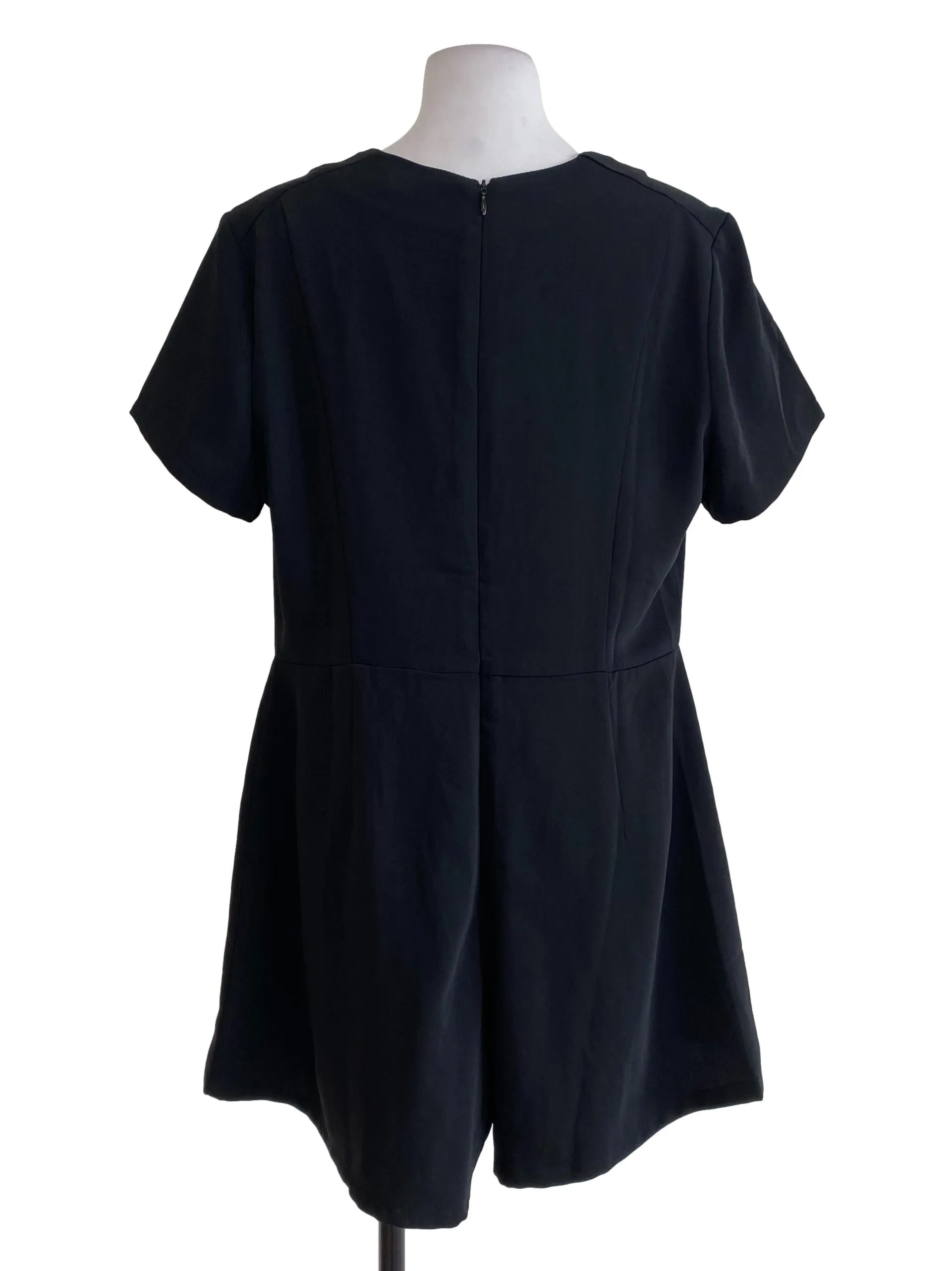 Black Sabrina Neck Rompers