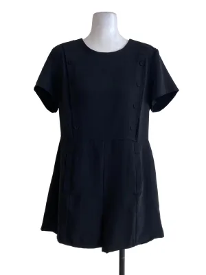 Black Sabrina Neck Rompers