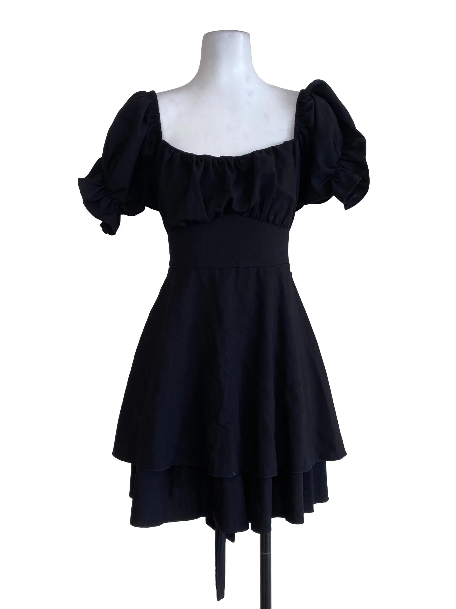 Black Tiered Rompers