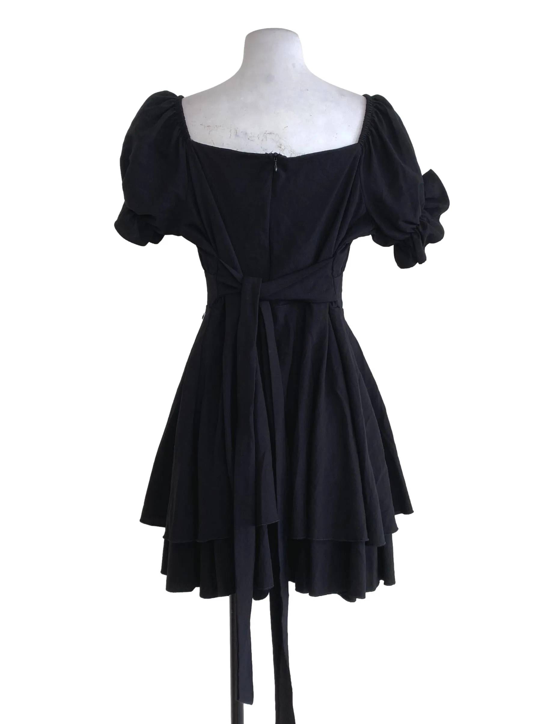 Black Tiered Rompers