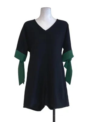 Black V Neck Rompers