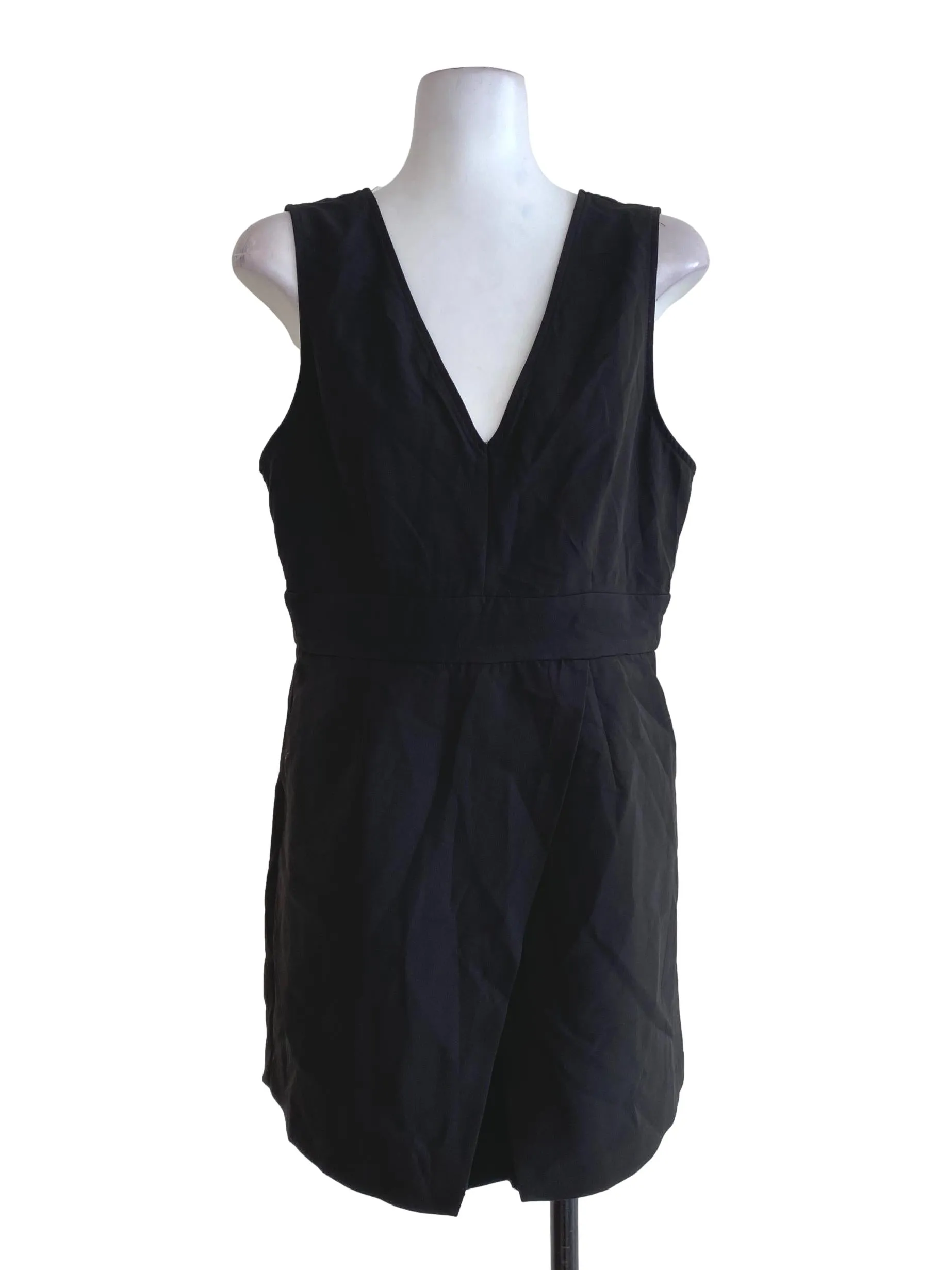 Black V Neck Rompers