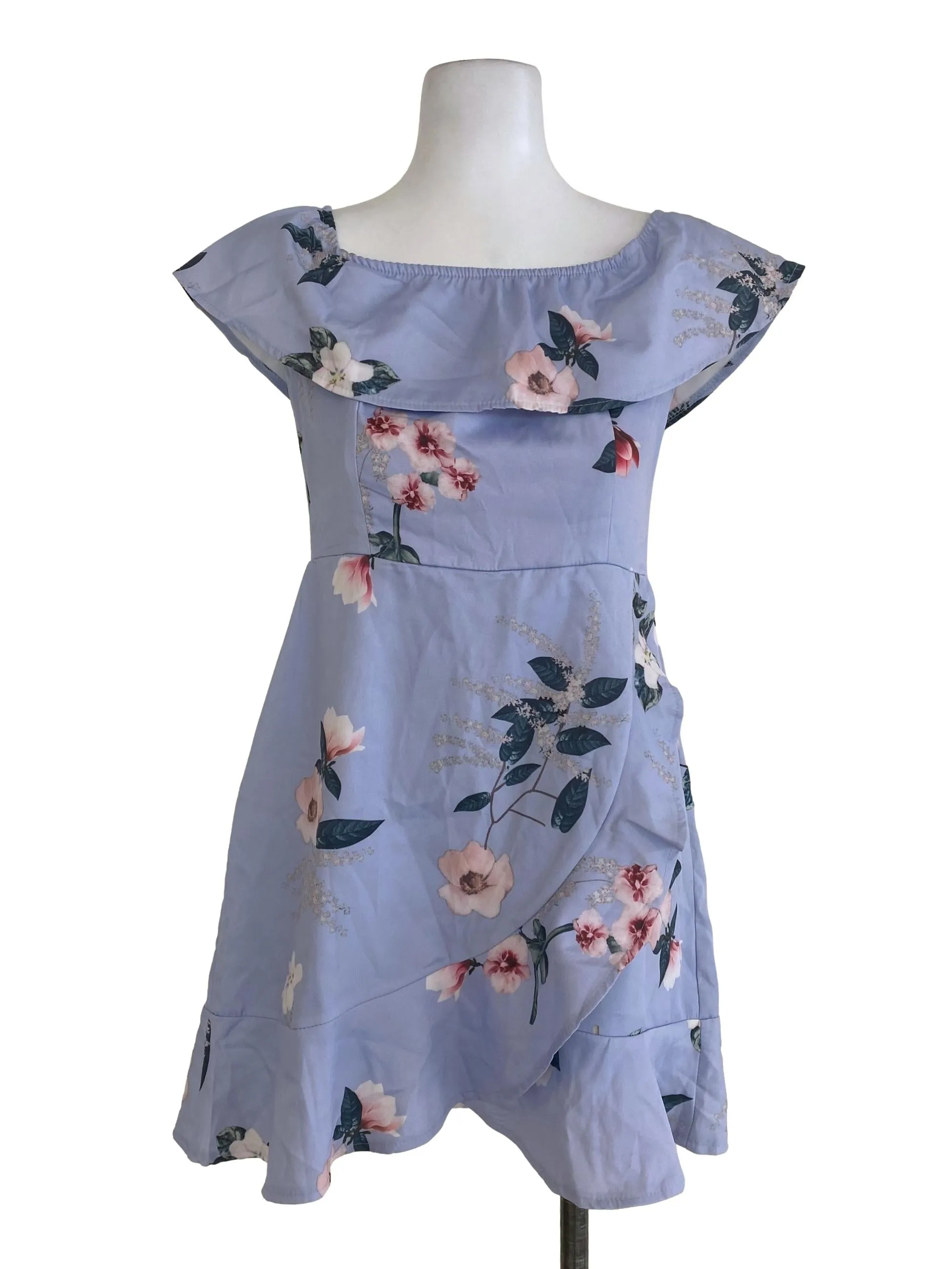 Blue Floral Romper