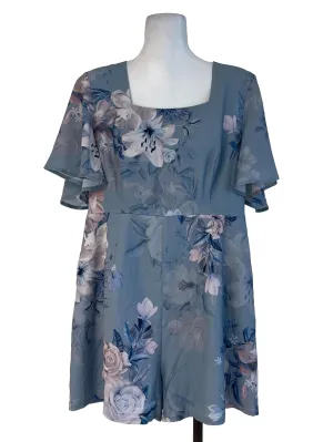 Blue Floral Rompers
