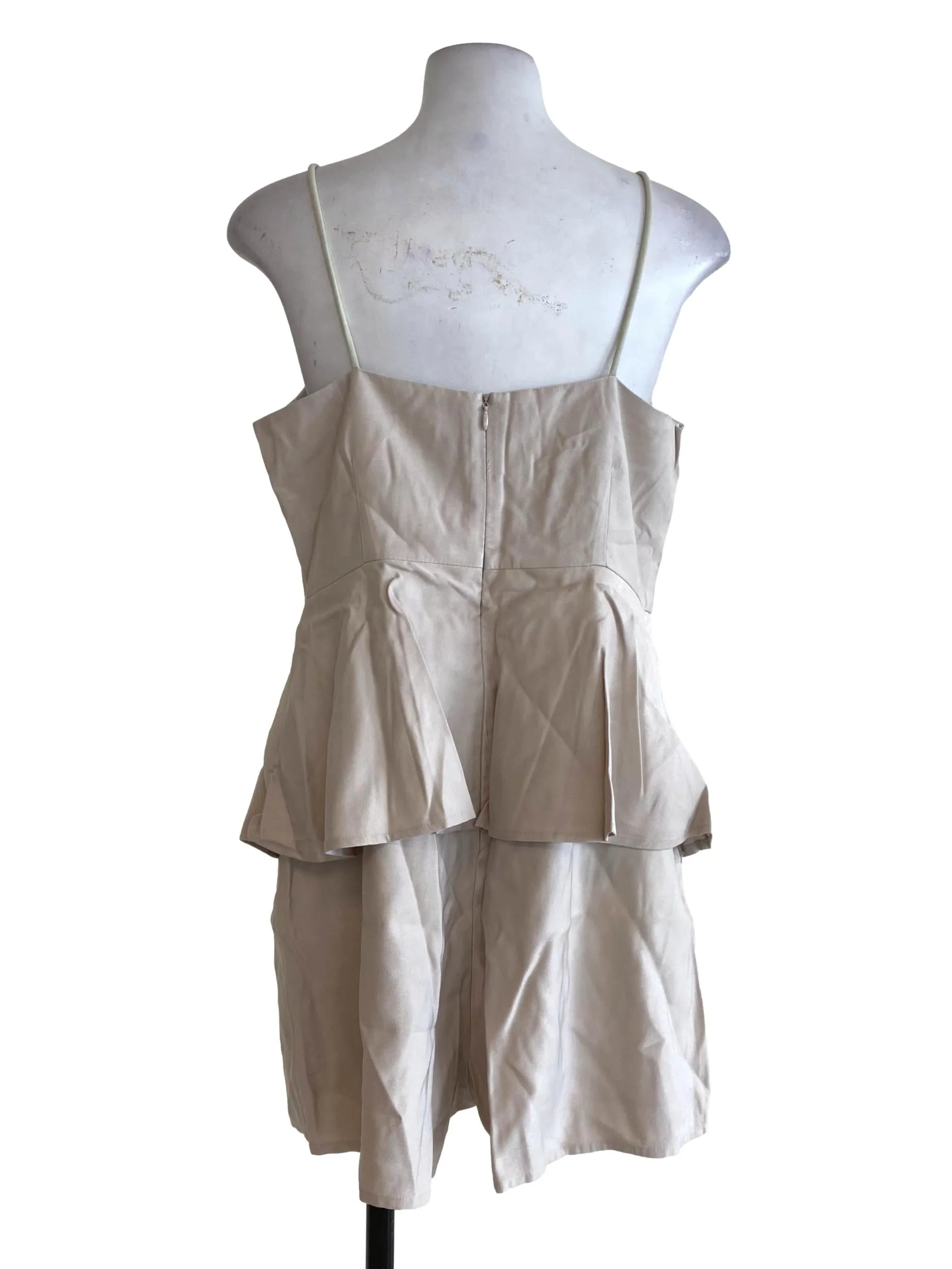 Bone Twill Layered Rompers LB