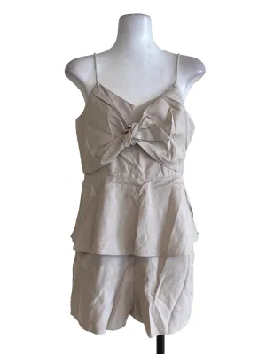 Bone Twill Layered Rompers LB