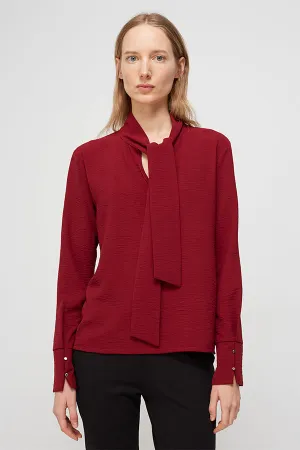 BOW-NECK BLOUSE