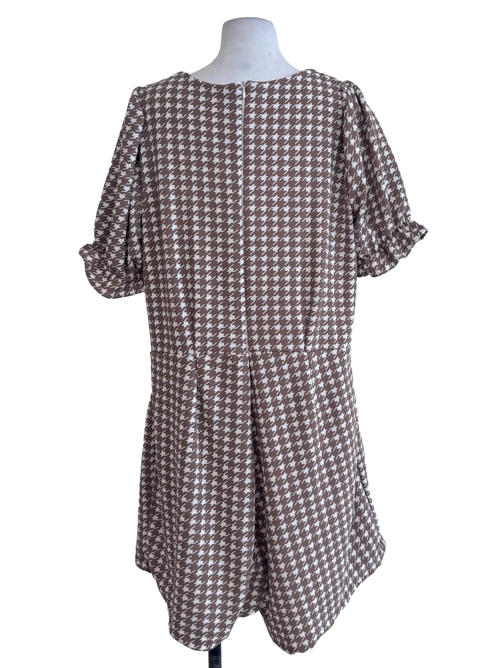 Brown Patterned Rompers