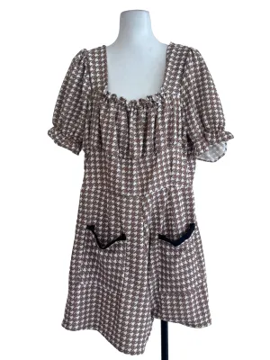 Brown Patterned Rompers