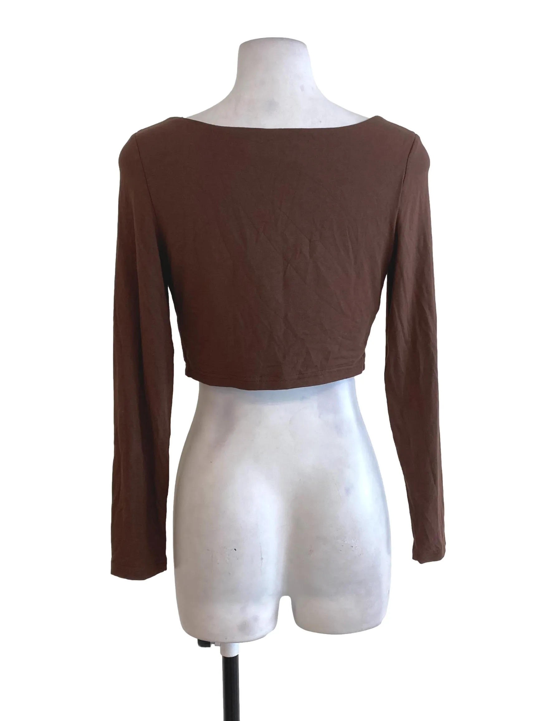 Brown Square Neck Top TTR