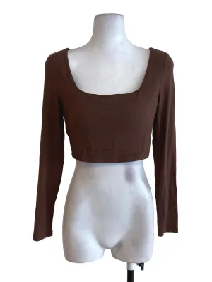 Brown Square Neck Top TTR
