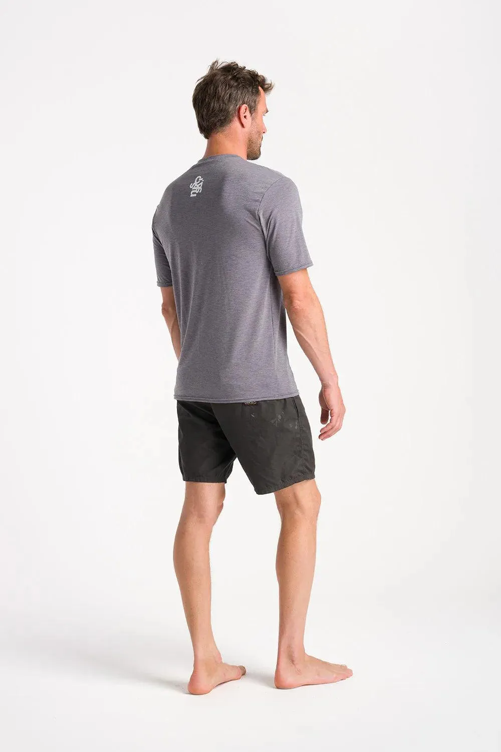 C-Skins Nuwave UV Mens SS Surf Rash Tee Deep Grey