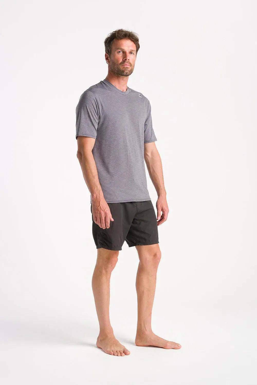 C-Skins Nuwave UV Mens SS Surf Rash Tee Deep Grey