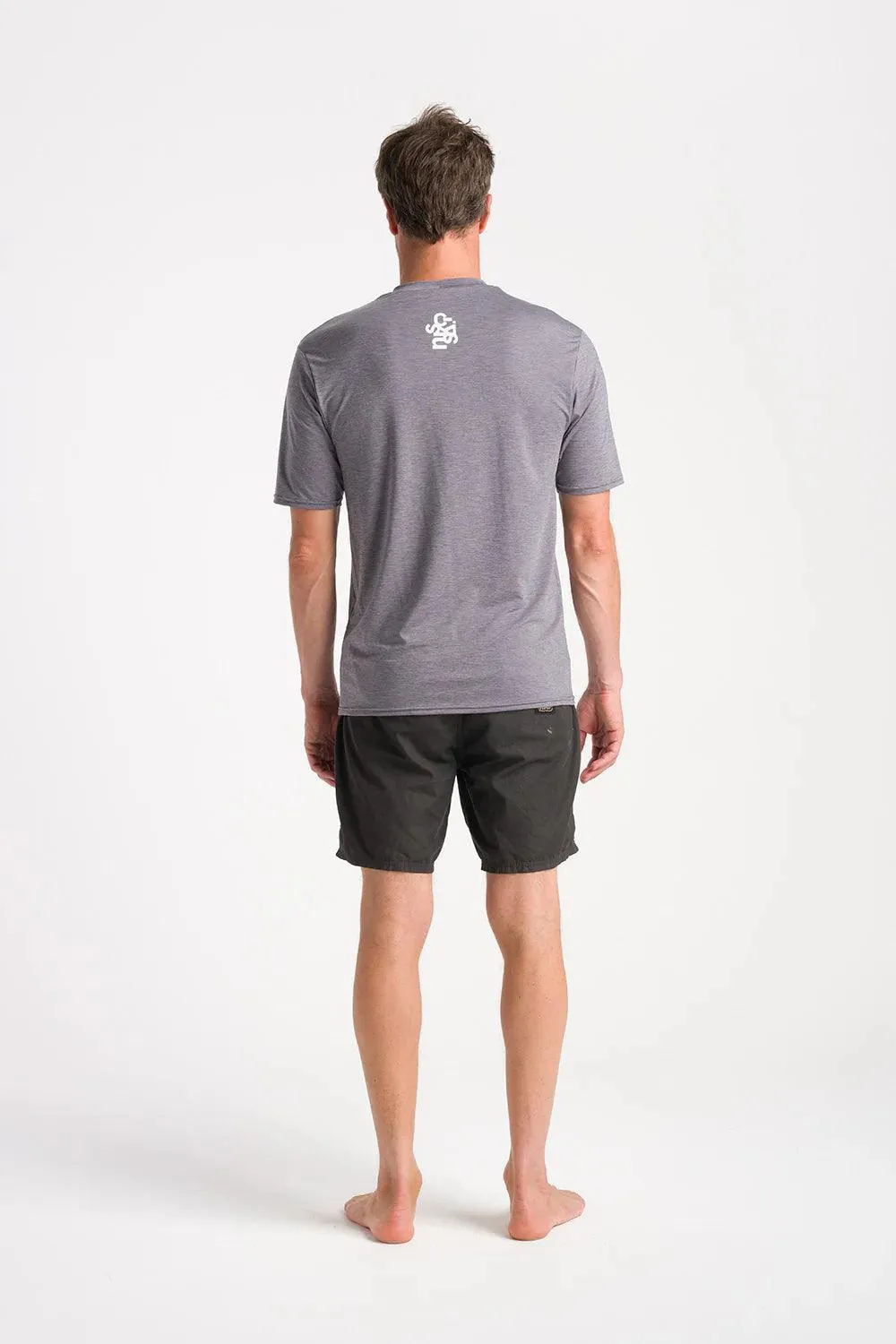 C-Skins Nuwave UV Mens SS Surf Rash Tee Deep Grey