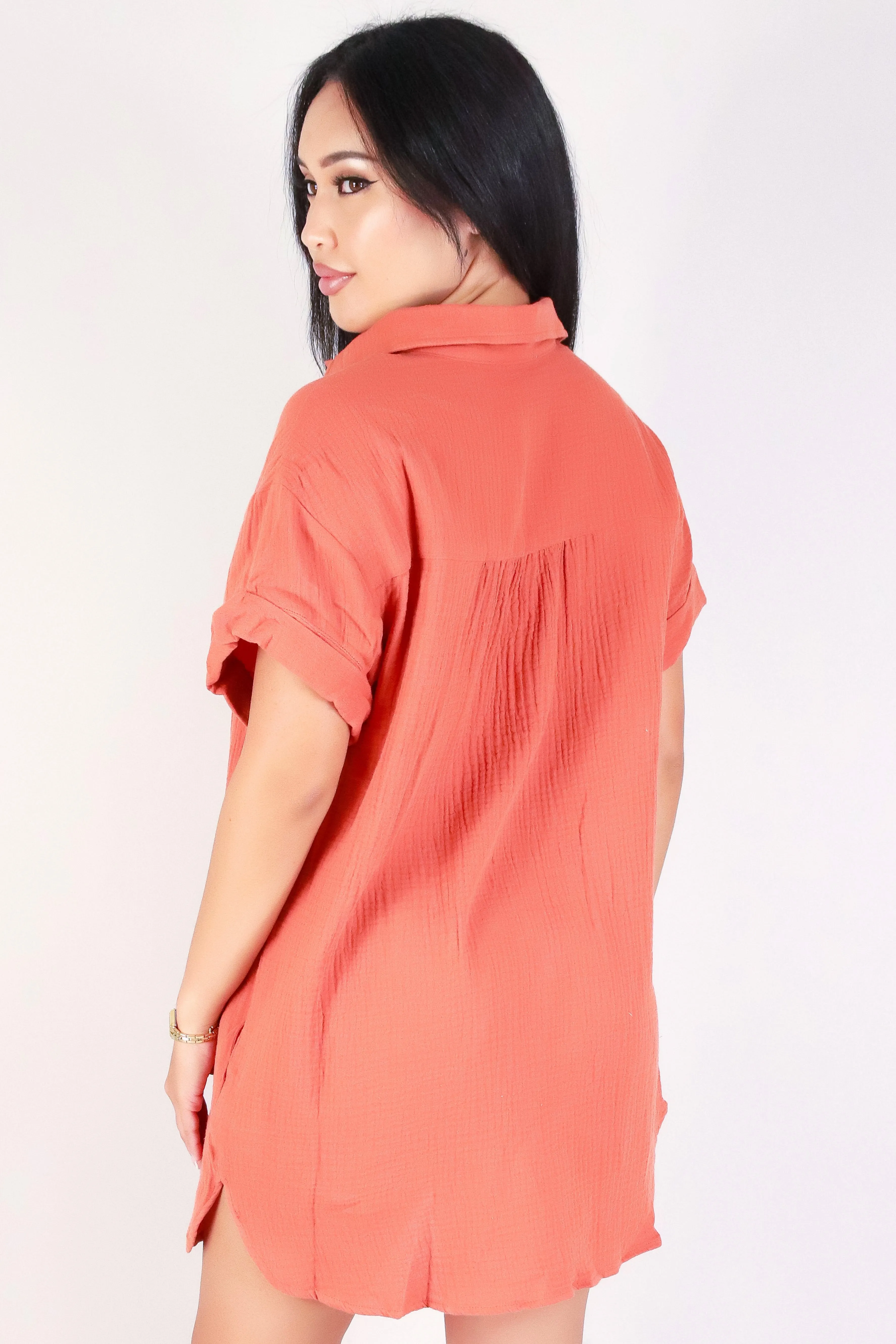 COTTON BUTTON DOWN DRESS