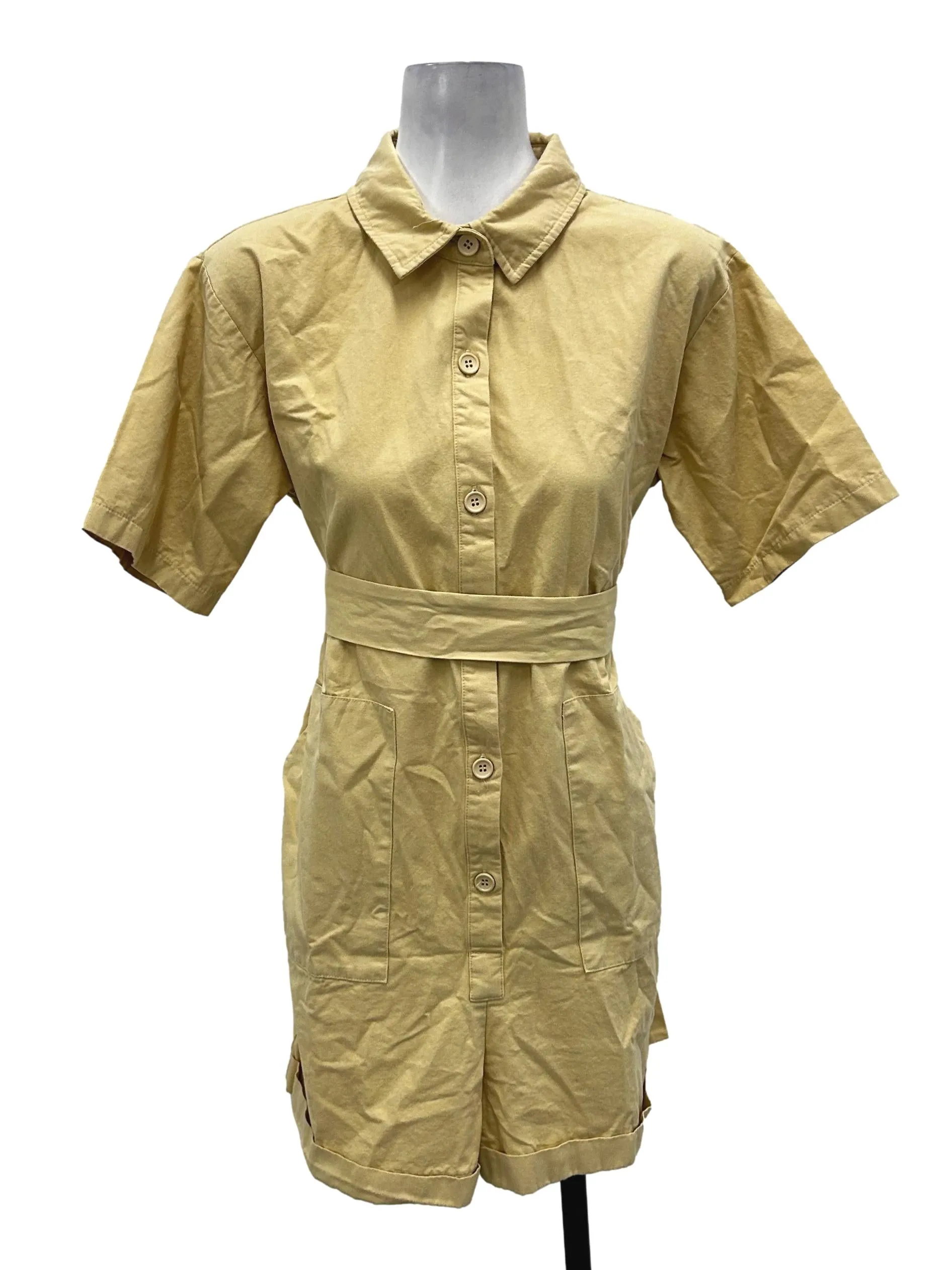 Cotton Button-Down Romper OSN