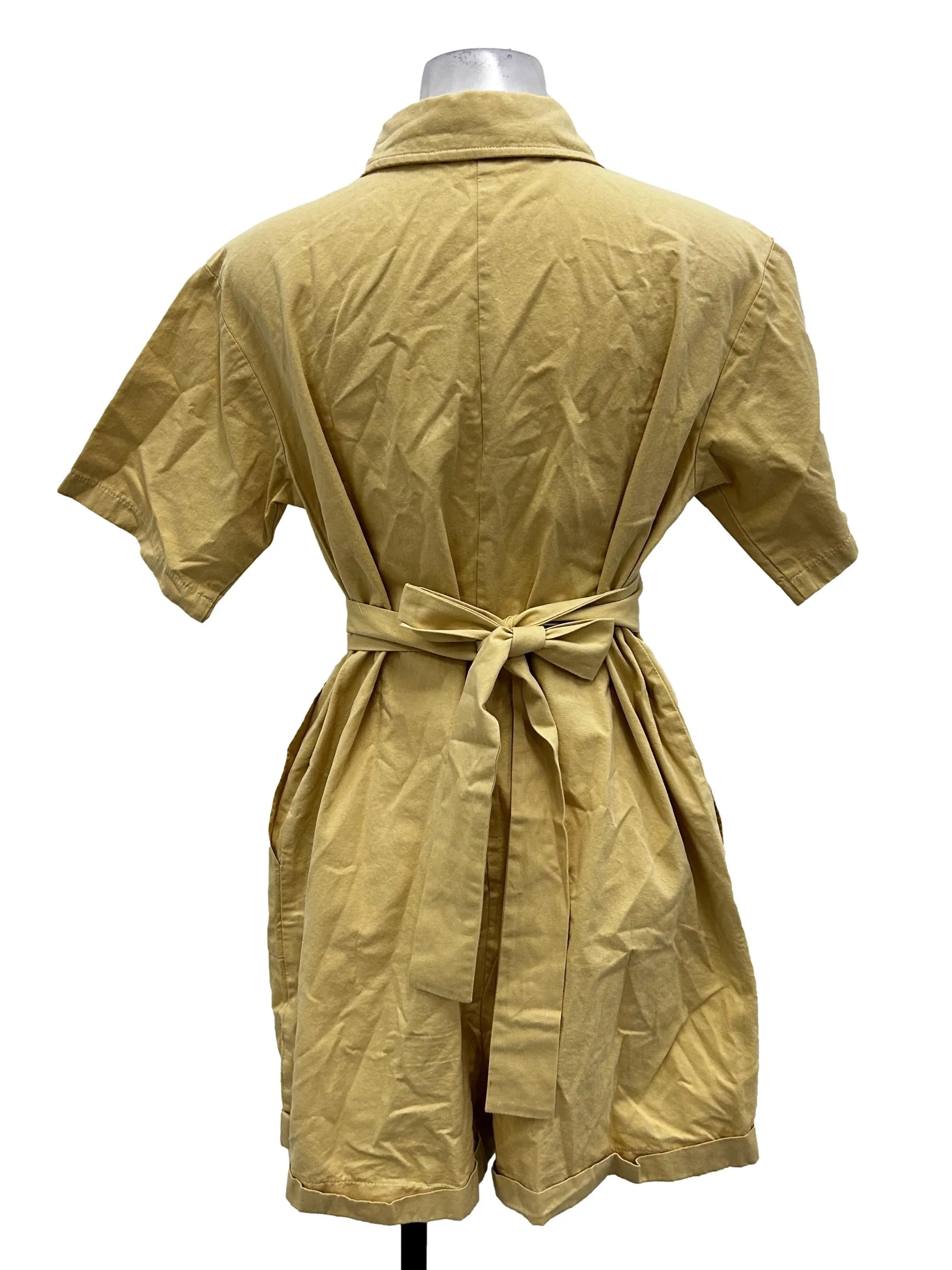 Cotton Button-Down Romper OSN