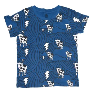 Cow Cloud Tee in Blue