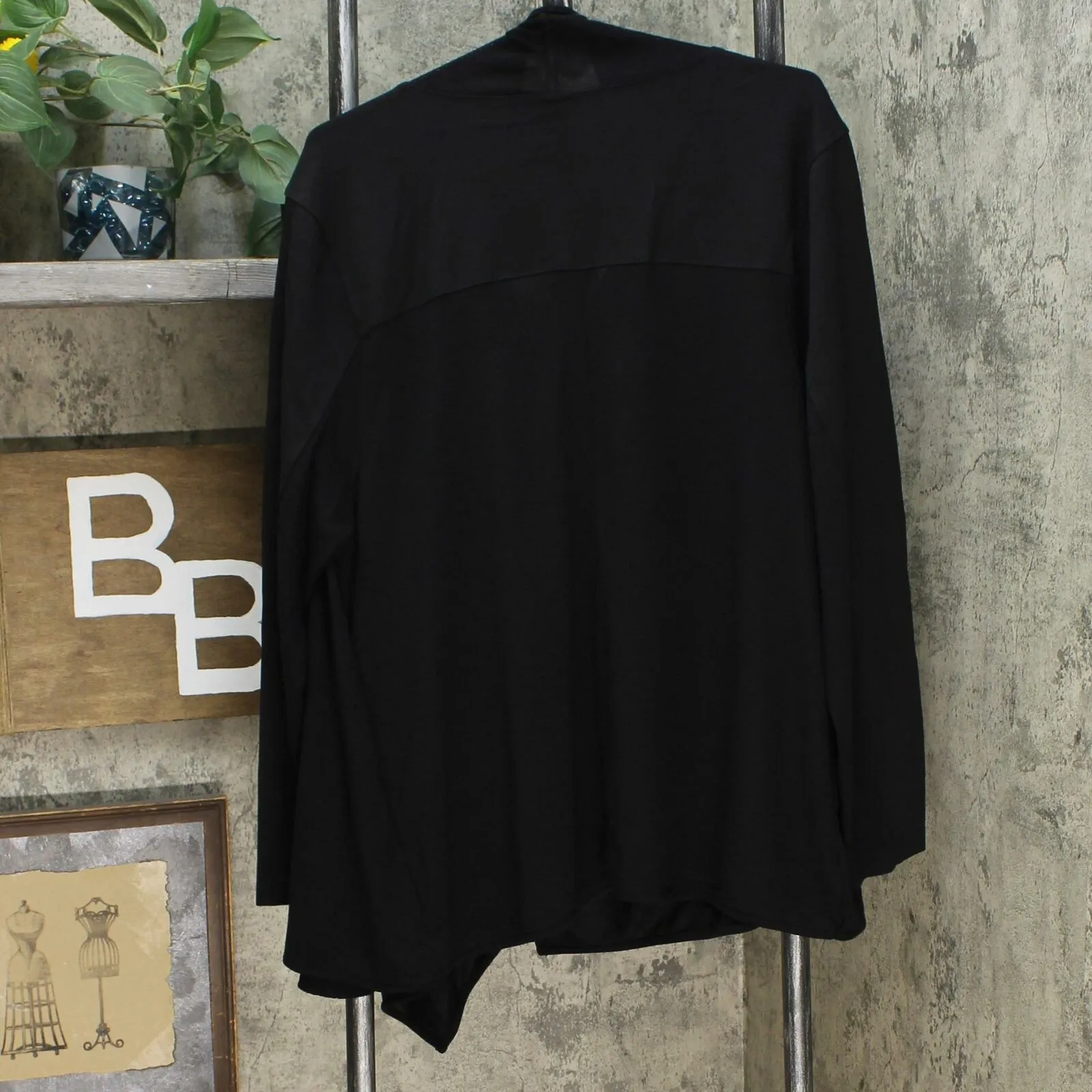 DG2 by Diane Gilman Women's Plus Size Eco Ponte Knit Drape Front Easy Jacket