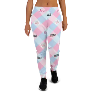 Disability Themed Small Patchwork (Women's Joggers) Pastel Colors