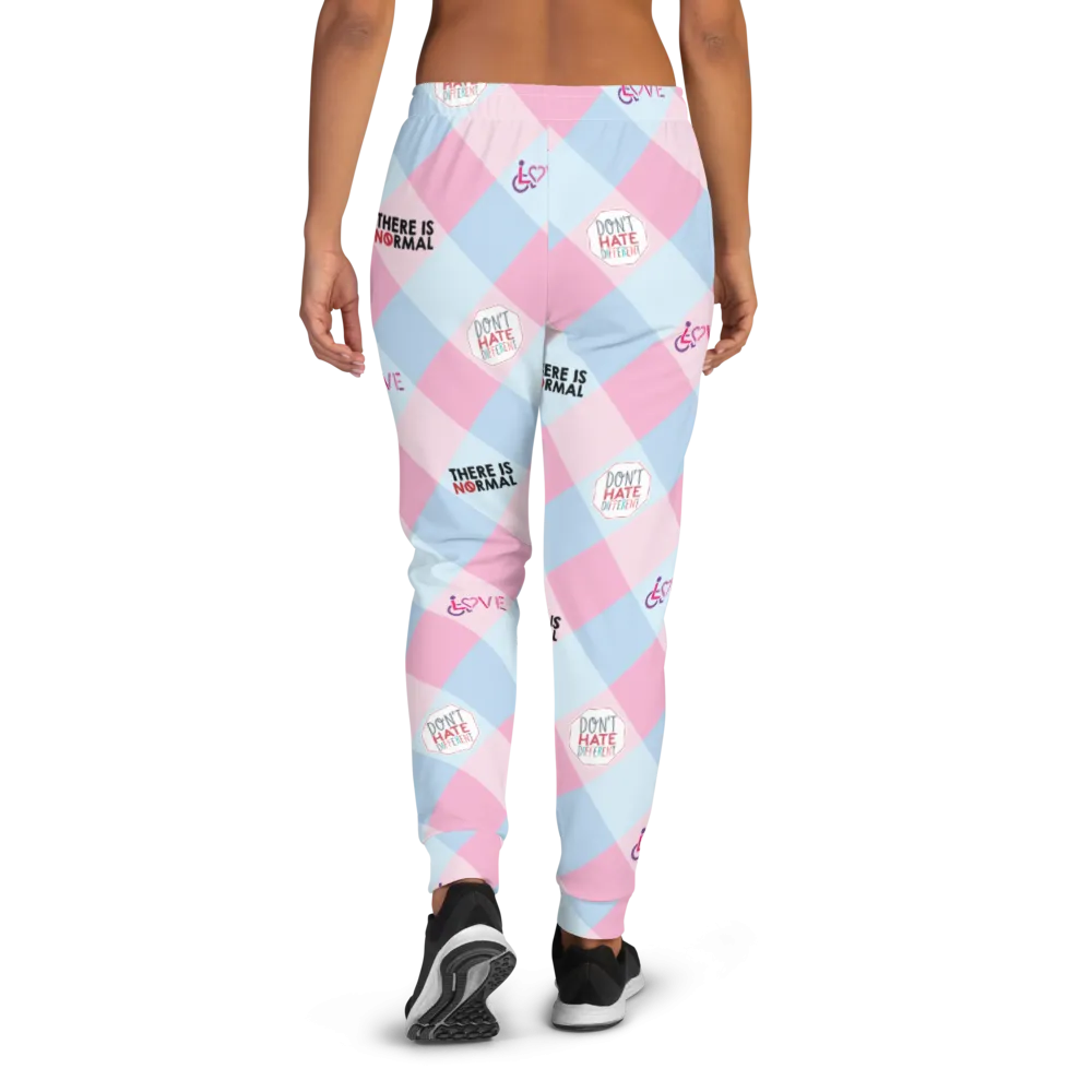 Disability Themed Small Patchwork (Women's Joggers) Pastel Colors