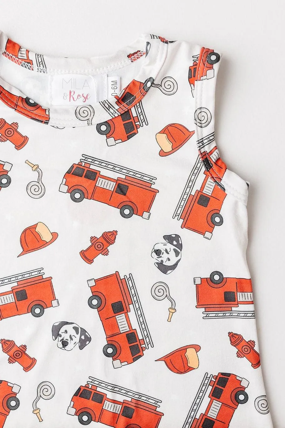 Firetrucks Shorty One-Piece