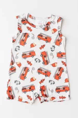 Firetrucks Shorty One-Piece