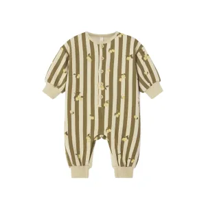 Garbo & Friends Stripe Prune Baby Sweatshirt Onesie