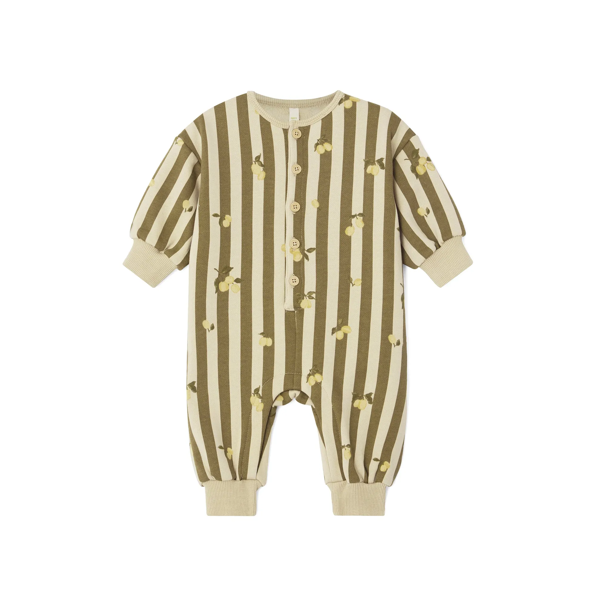 Garbo & Friends Stripe Prune Baby Sweatshirt Onesie