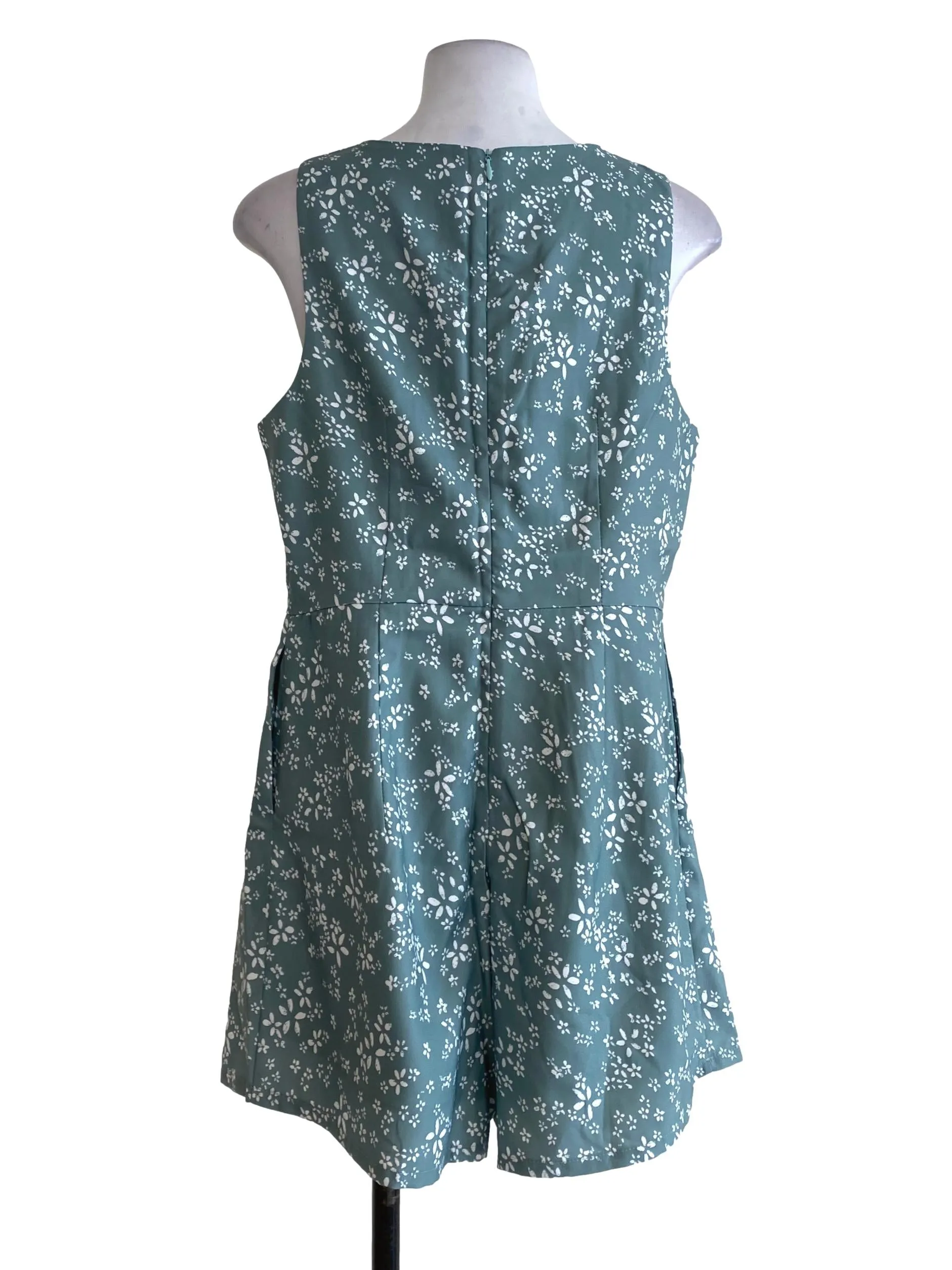 Green Floral Rompers