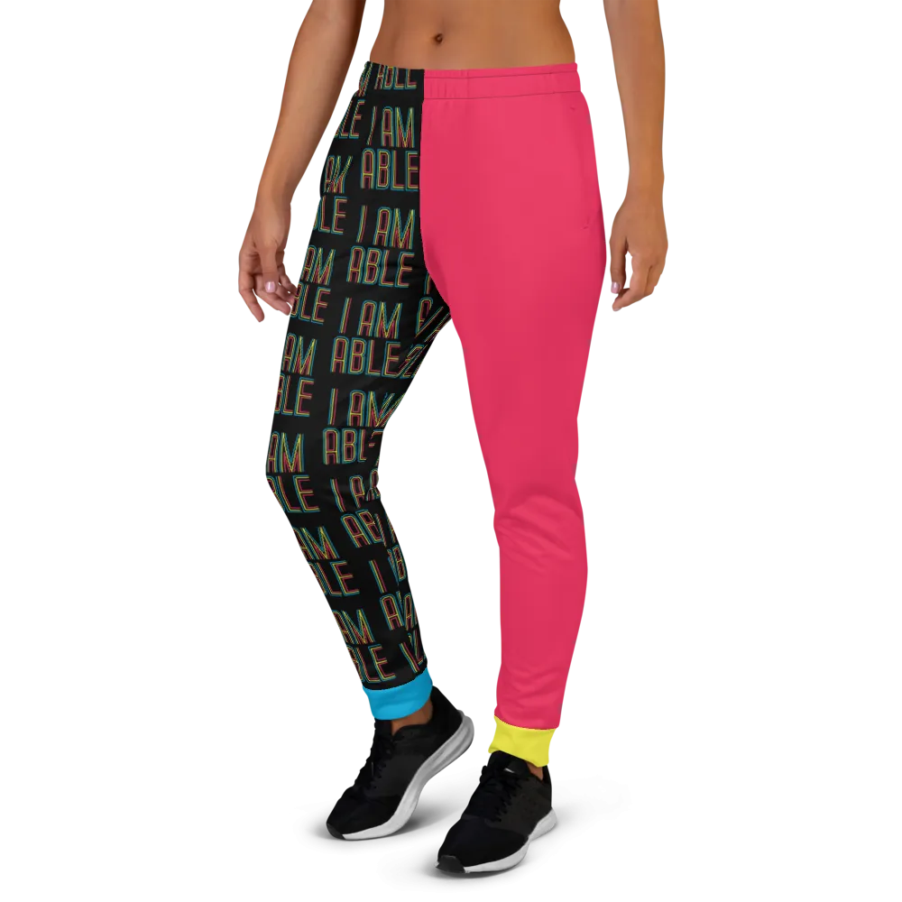 I am Able (Color Block Women's Joggers)
