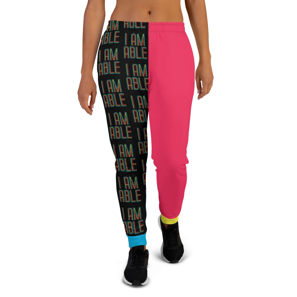 I am Able (Color Block Women's Joggers)