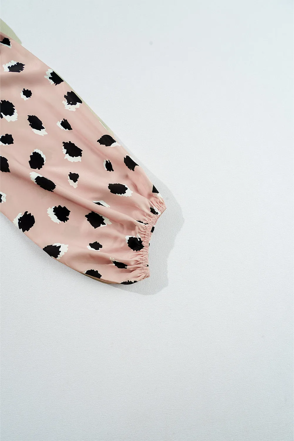 KaleaBoutique Classic Leopard V Neck Bracelet Sleeve Blouse