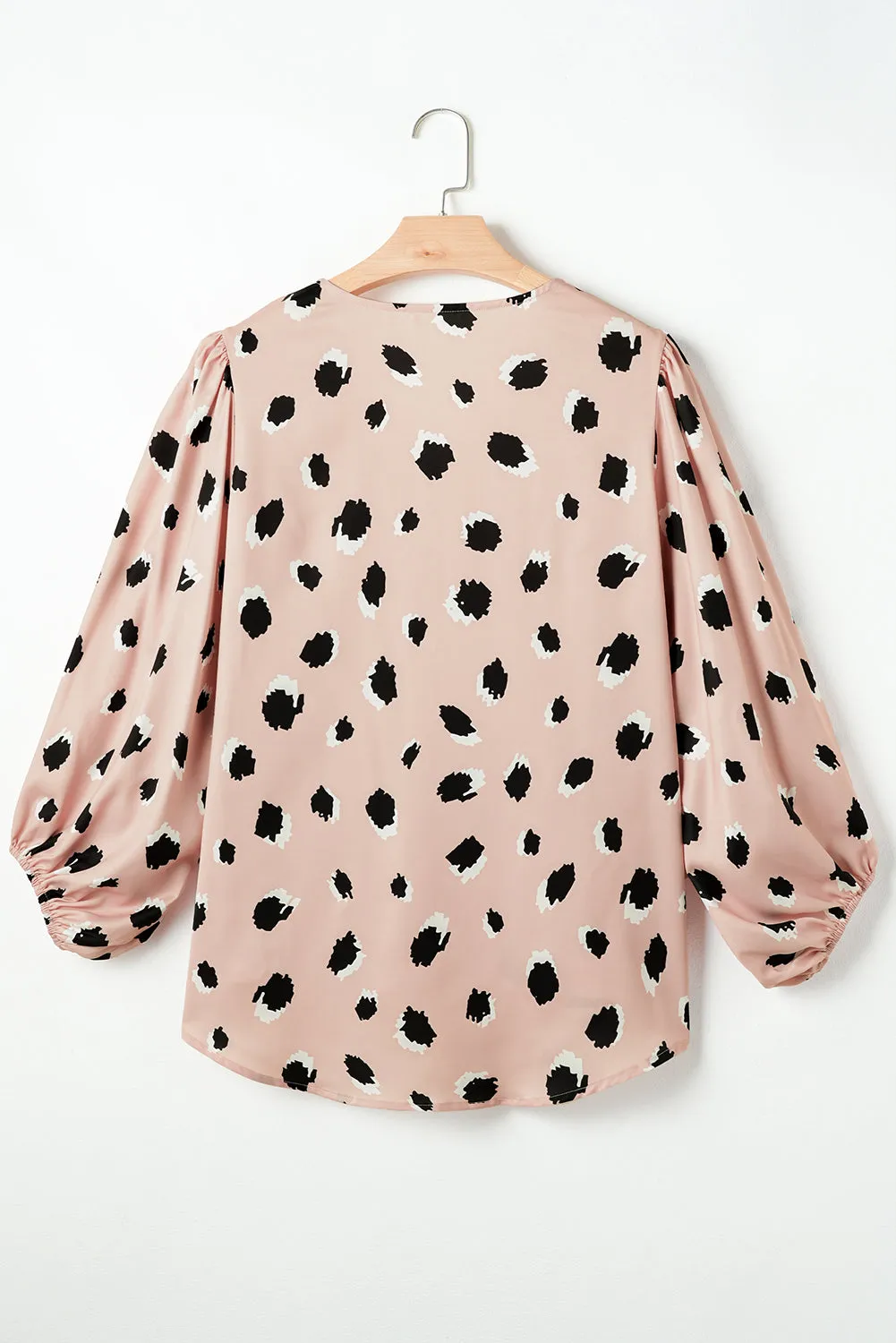 KaleaBoutique Classic Leopard V Neck Bracelet Sleeve Blouse