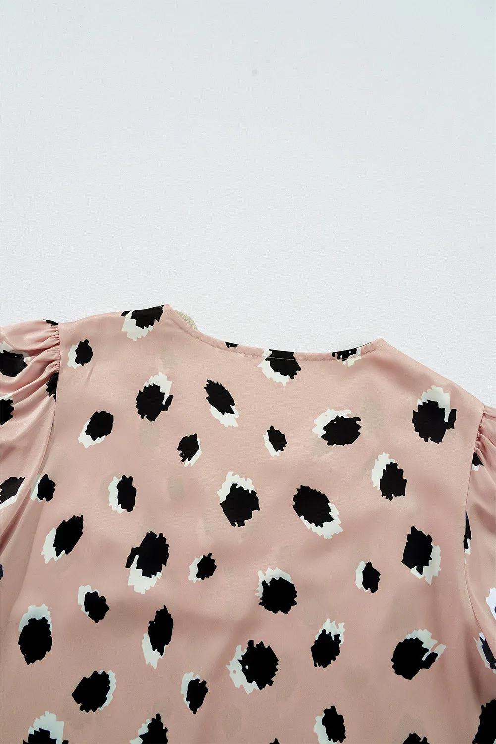 KaleaBoutique Classic Leopard V Neck Bracelet Sleeve Blouse