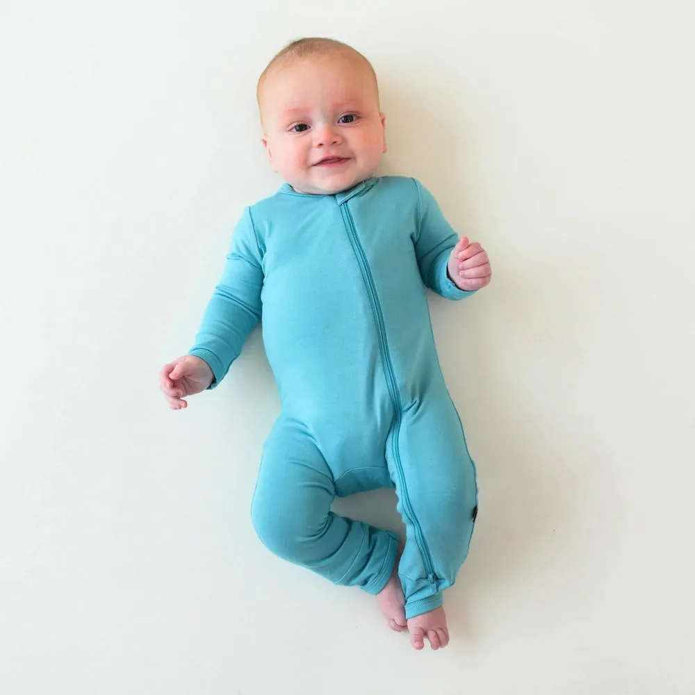Kyte Baby Zippered Romper in Makai
