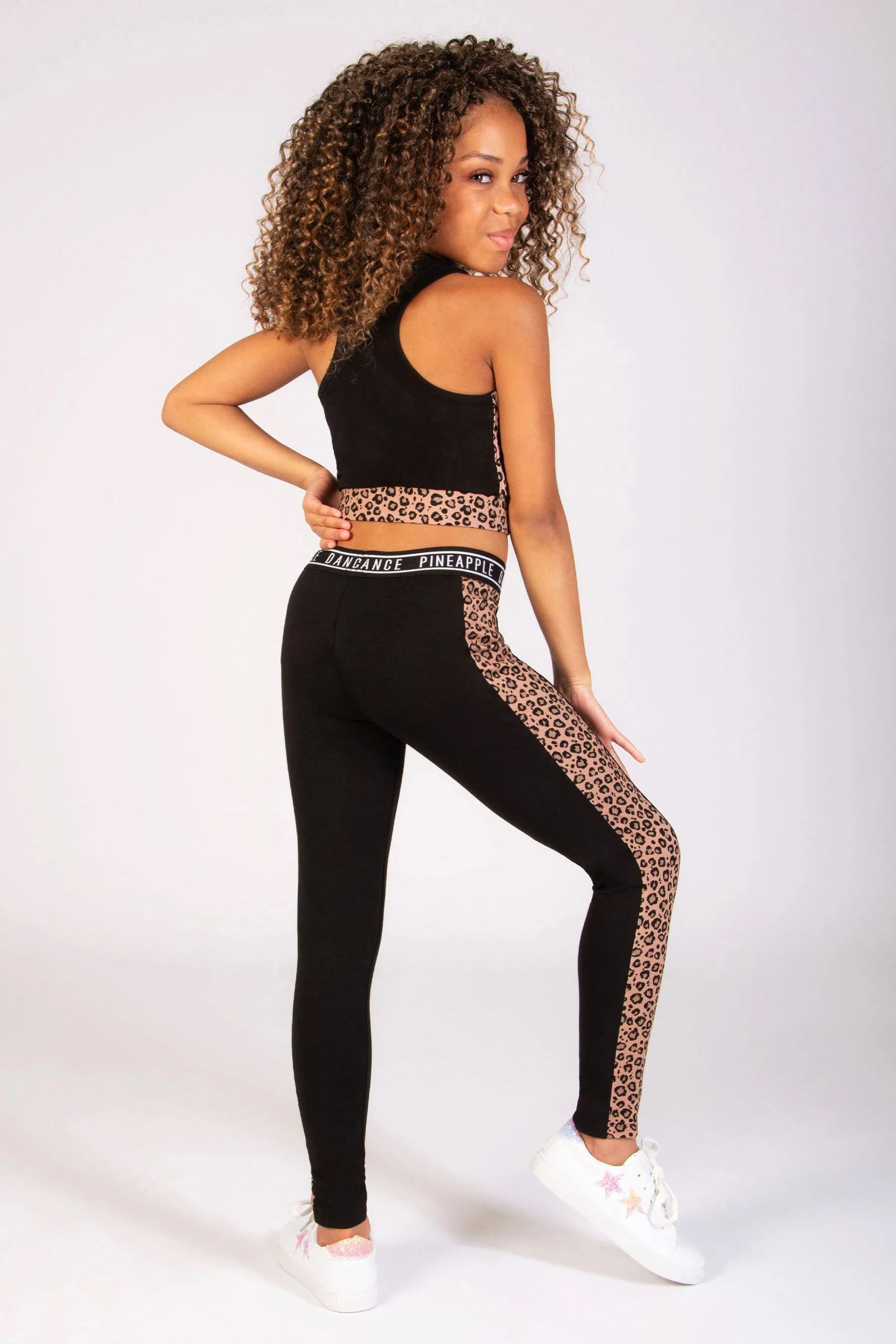 Leopard Band Midi Crop Top